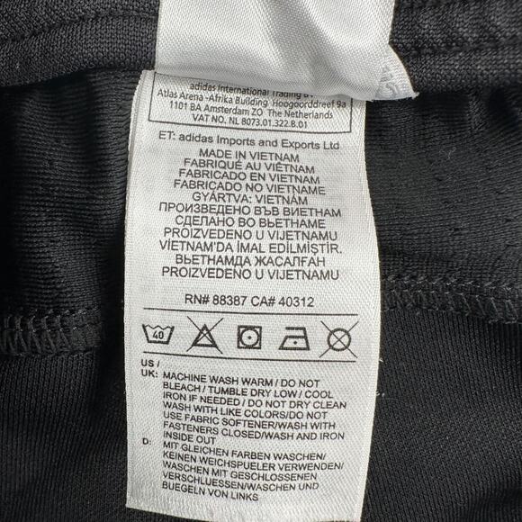 Adidas Black White Stripes Elastic Waistband Trackpants Womens‎ Pants XS - Picture 5 of 8